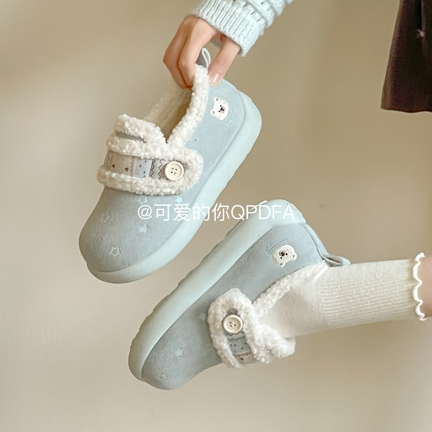 可爱的你全包厚底勃肯鞋子女2025新款爆款保暖加绒百搭魔术贴板鞋,女鞋,时尚休闲鞋,淘宝优惠券,粉丝福利购,淘宝优惠卷