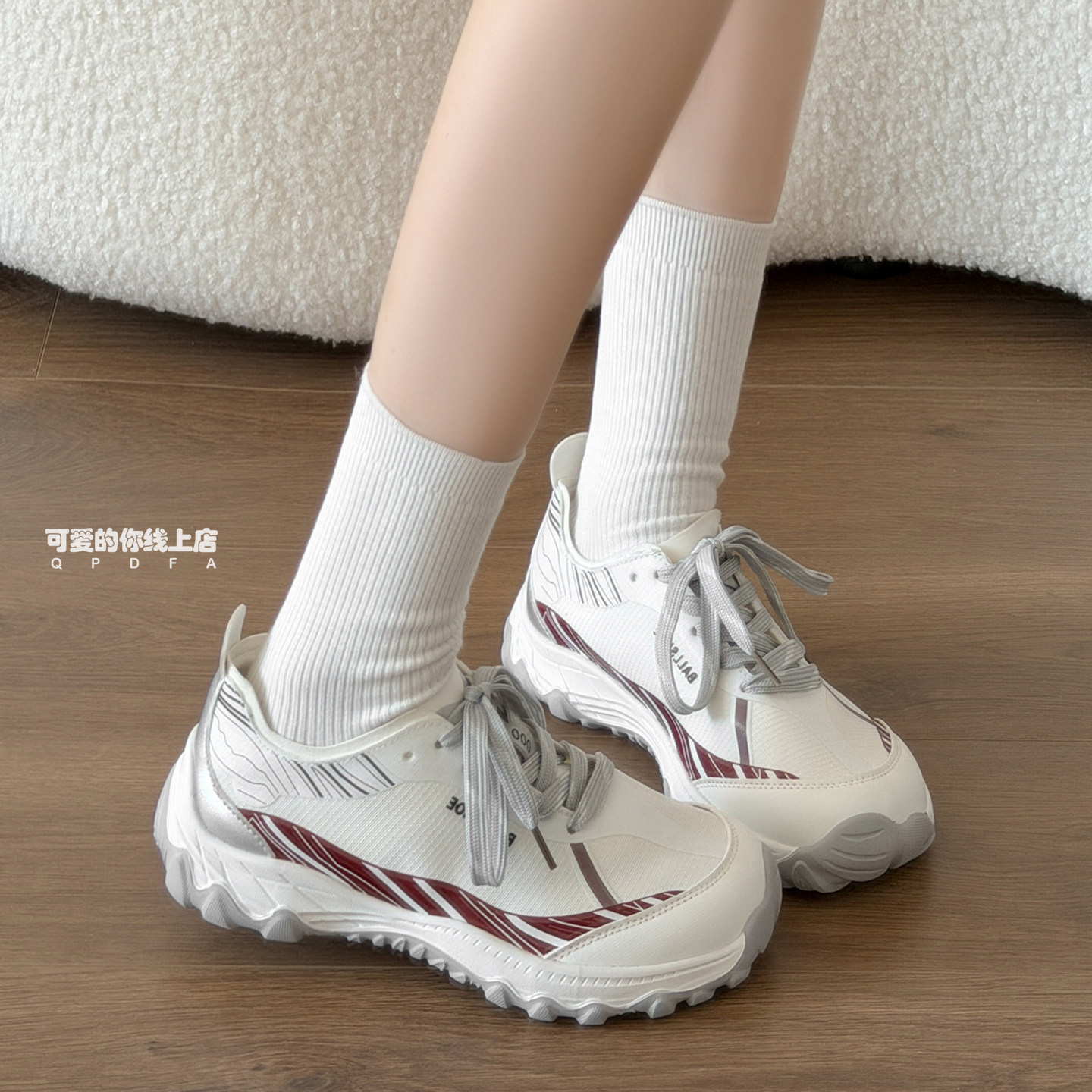 4CM厚底增高秋季女款老爹鞋图片