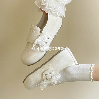 可爱的你厚底小白鞋子女2026新款爆款一脚蹬全包勃肯鞋休闲鞋单鞋