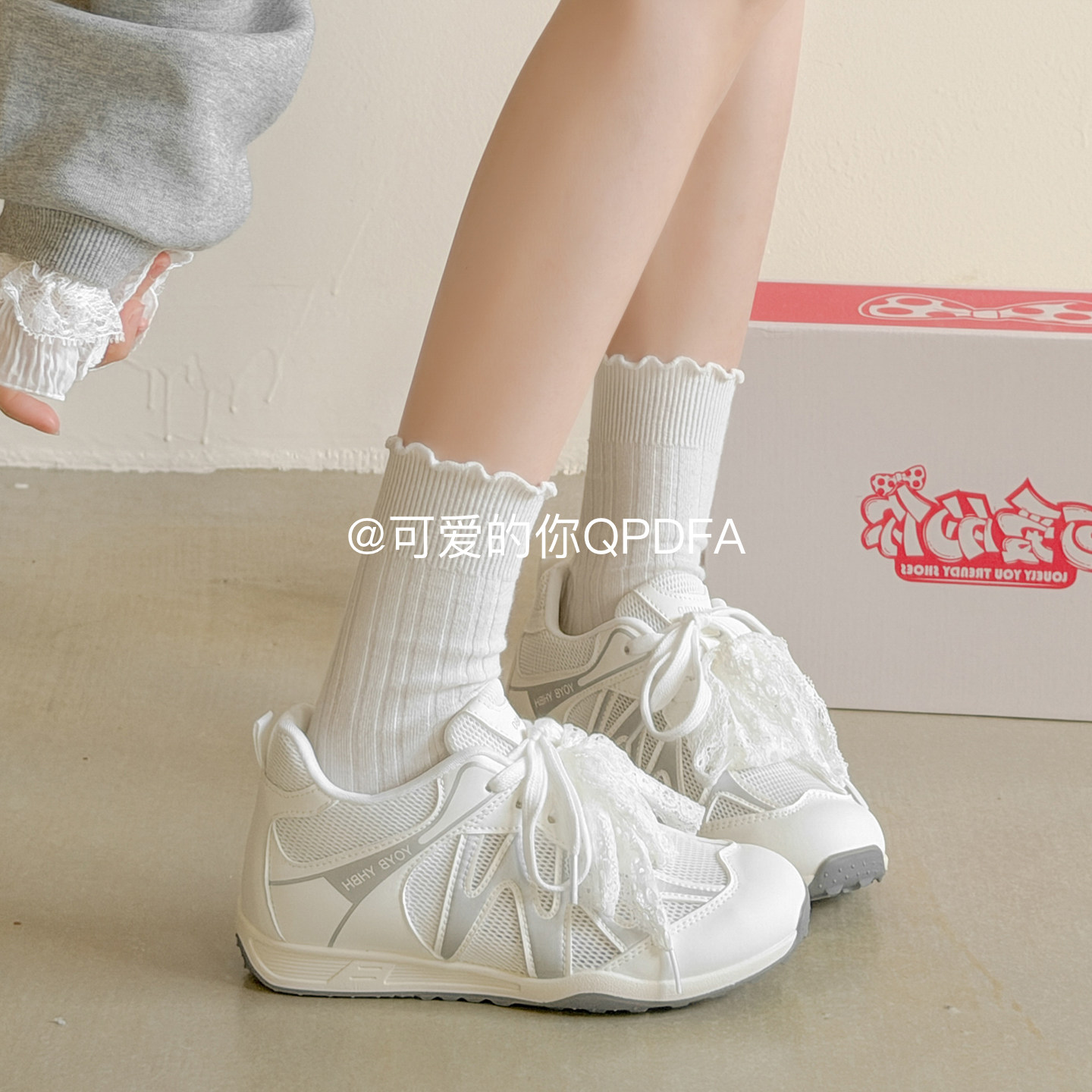 可爱的你 增高5CM夏季女鞋2026巨好看的鞋子运动鞋透气网面小白鞋