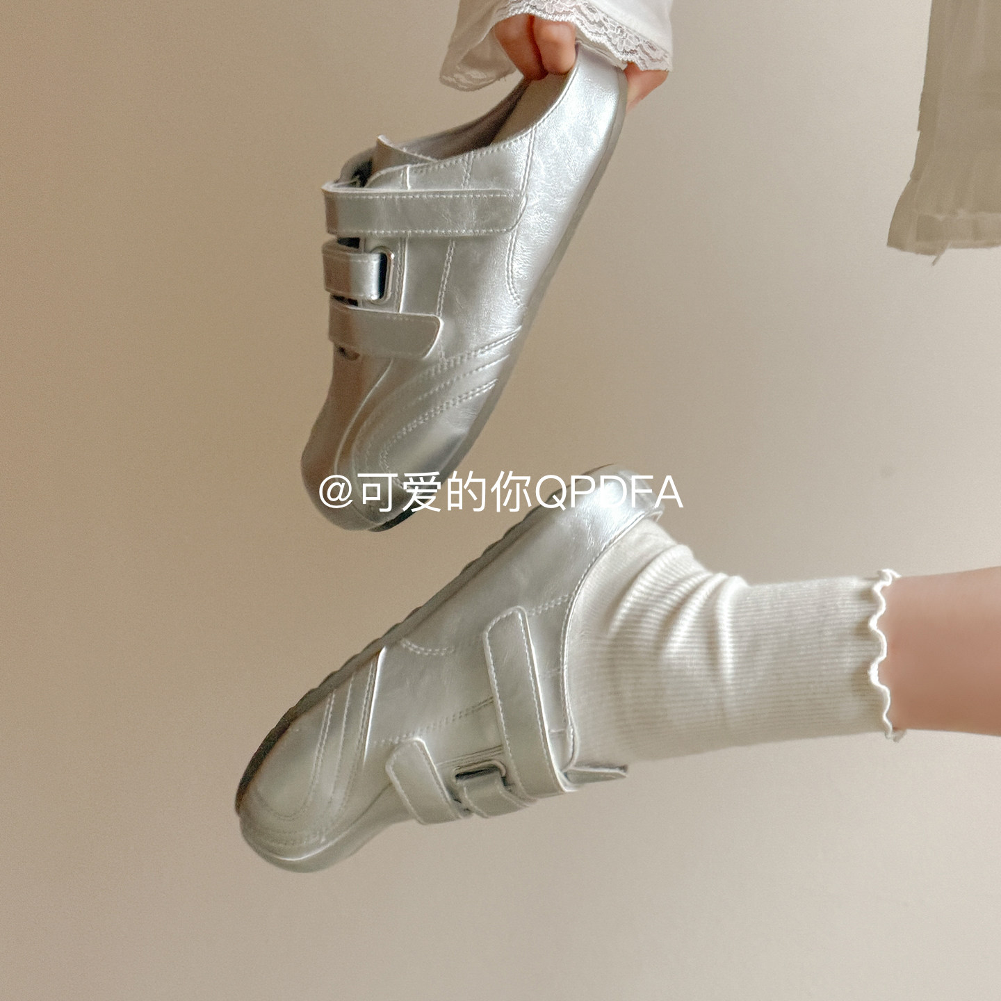 可爱的你一脚蹬鞋女款夏2026超火包头半拖鞋女外穿透气休闲懒人鞋