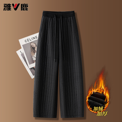 雅鹿弯刀棉裤女冬季加绒2025新款