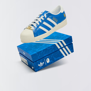 Bape男女三叶草贝壳头运动休闲板鞋 JR2701 阿迪达斯Sstr Adidas