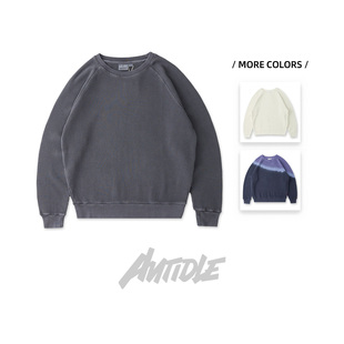 Gramicci/小野人Waffle Crew男复古做旧华夫格套头卫衣G4FM-J027