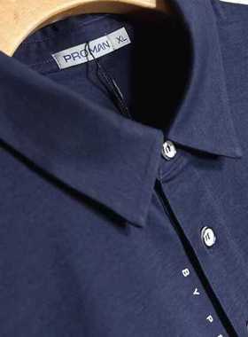 夏季新款豪门男士100%棉纯棉翻领丝光棉短袖T恤衫商务MG150035