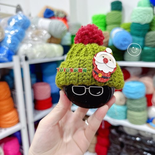 蔚来汽车nomi毛线帽原创全车型通用等汽车装饰毛线大圣诞老人