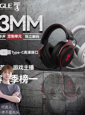 宾果利维坦头戴式耳机Type-C接口平板电脑脚步声吃鸡游戏电竞耳机