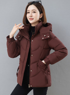 短款妈妈装宽松版棉服女