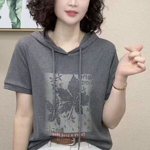 夏季短袖T恤女洋气妈妈装上衣女