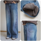 加绒版 版 型chao好看显腿直显高 超正牛仔蓝 直筒牛仔裤