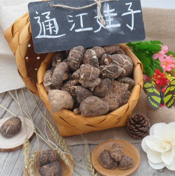 四川巴中通江野生长木头上的椴木香菇花菇干货500g通江娃子