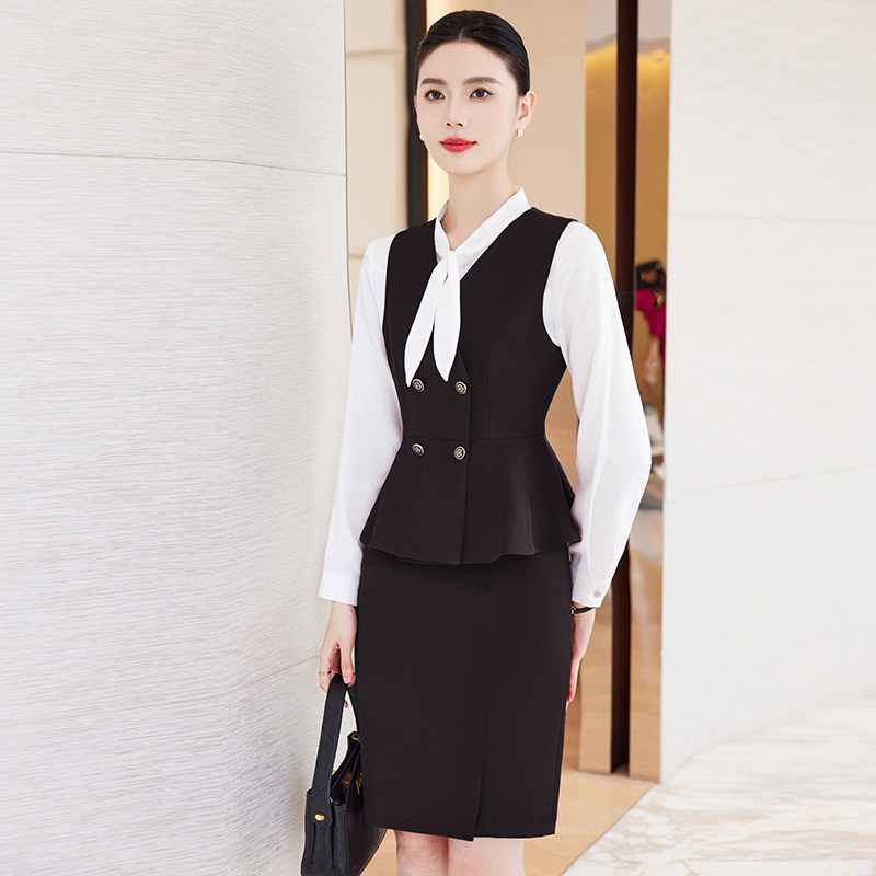 单件/套装酒店前台接待服务员收银员美容师OL工作服职业女秋马甲