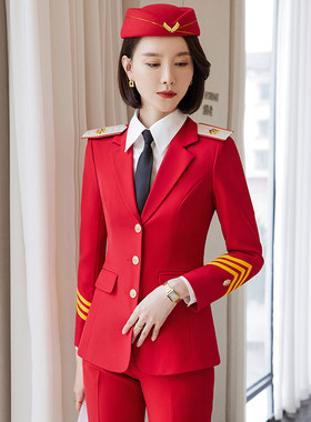 职业装制服长裤长袖演出服