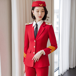 单件/套装军乐队服装演出服军鼓队制服秋冬款长袖女款职业装空姐