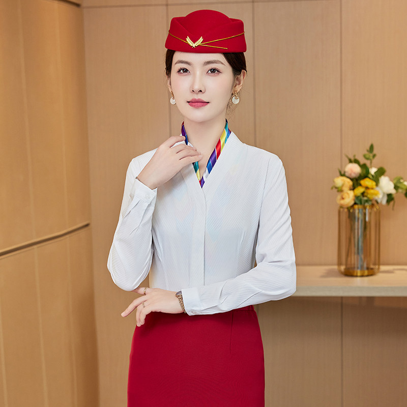 空姐制服职业白衬衫女气质女神范酒店前台珠宝店时尚售楼部工作服
