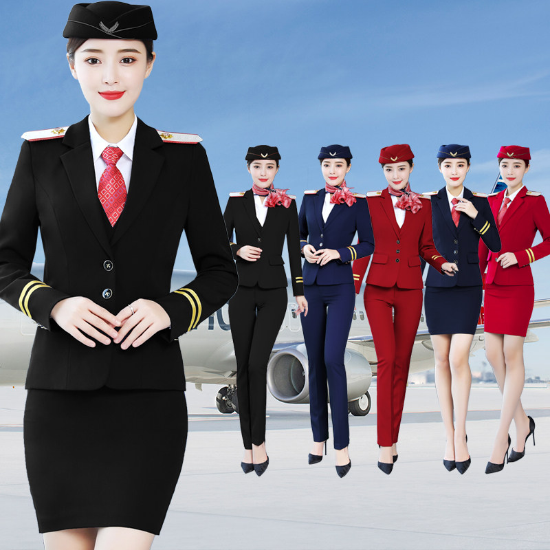 单件/套装 空姐制服职业男女铁路空少乘务员工装酒店前台军鼓表演