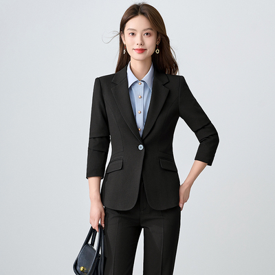 西装女春秋长袖商务考公服装