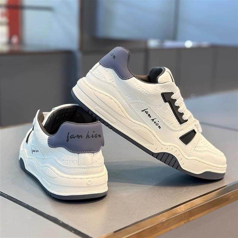 潮牌男鞋冬季网红百搭韩版小白鞋2025新款青少年学生运动休闲板鞋,流行男鞋,休闲板鞋,淘宝优惠券,粉丝福利购,淘宝优惠卷