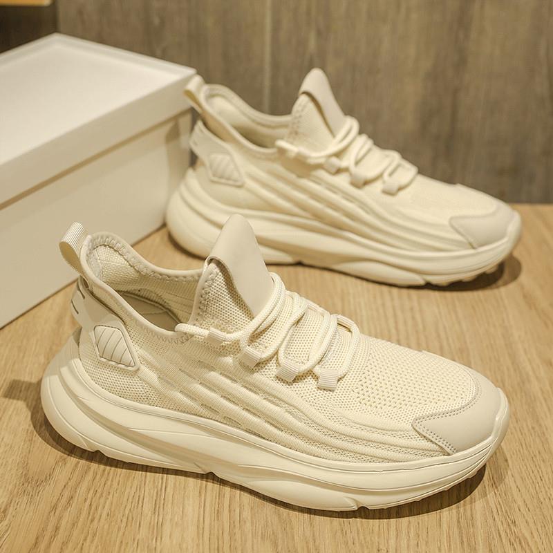 夏季男鞋飞织网面透气潮鞋百搭软底鞋子男款休闲潮流复古运动鞋男