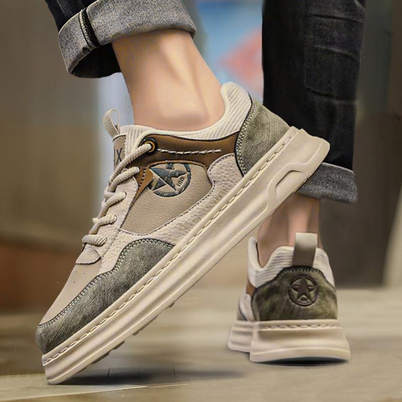 男鞋2025新款夏季透气潮牌百搭休闲板鞋男士韩版运动低帮软底潮鞋