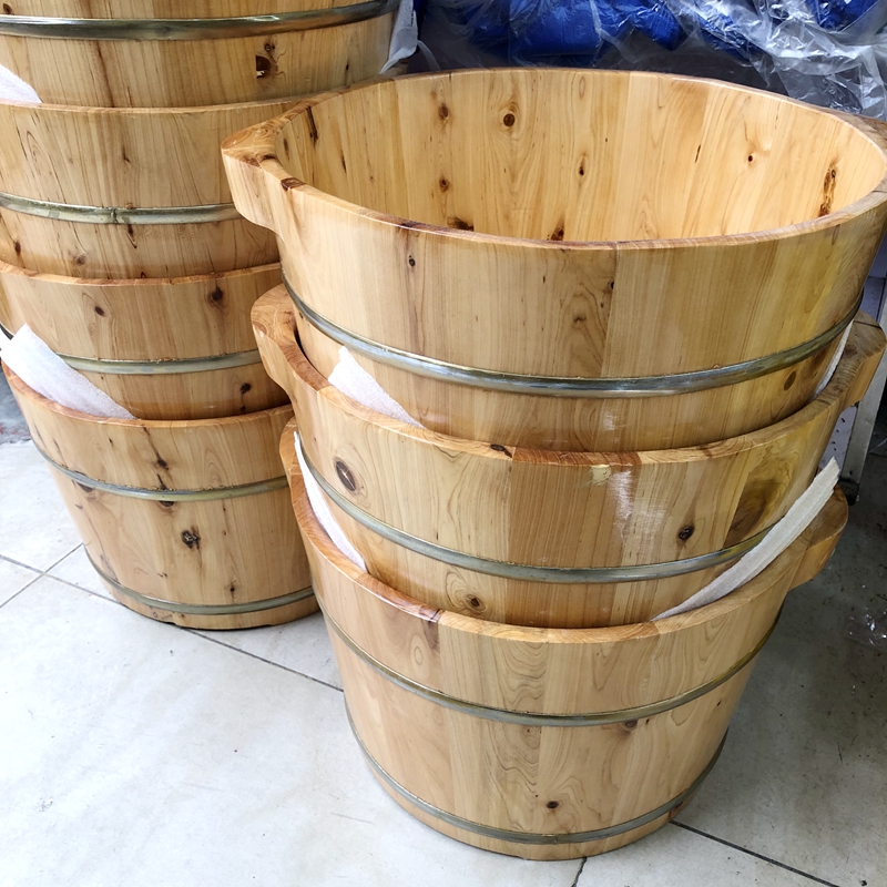 足浴桶泡脚桶木桶洗脚花瓣大木桶