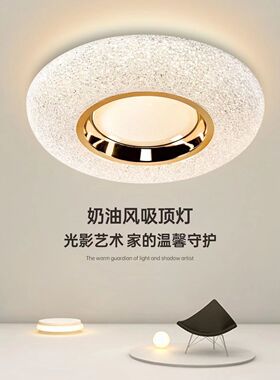 主人房卧室灯吸顶灯主卧2025新款简约现代全光谱高端智能led超亮