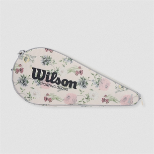 代购wilson威尔胜白玫瑰花卉限定款网球包单肩斜跨单拍运动网球包