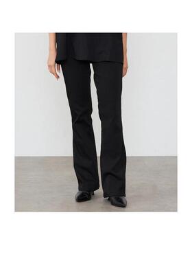 代购Edwin女士休闲裤抗皱舒适黑色微弹办公通勤长裤百搭简约