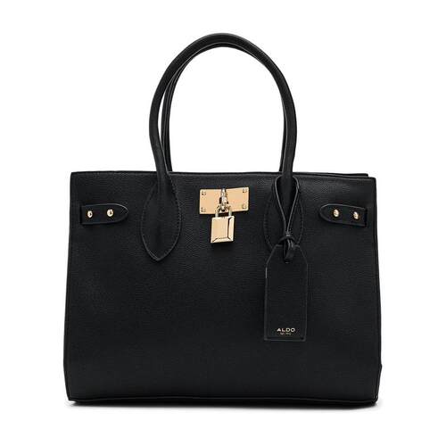 代购ALDO女士单肩包大容量内部口袋扣合可调节肩带黑色