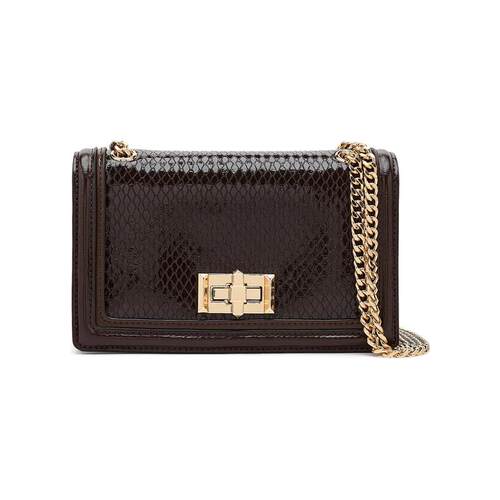 代购ALDO女士单肩包翻盖闭合锁扣外置口袋轻便携带PU材质