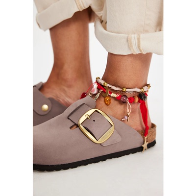 海外代购Birkenstock女士包头拖厚底大扣日常通勤休闲出行