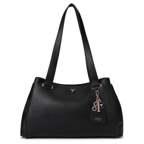 代购GUESS女士单肩包大容量多隔层可拆卸挂饰双提手黑色