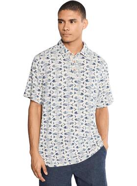 代购Tommy Bahama男士POLO透气吸汗棉麻修身夏季日常衬衫爆款