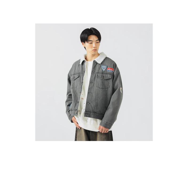 代购BEAMS男士夹克保暖防风牛仔加绒春秋户外外套爆款潮流