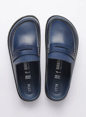 海外代购Birkenstock男女运动拖鞋舒适透气防滑耐磨厚底深蓝色