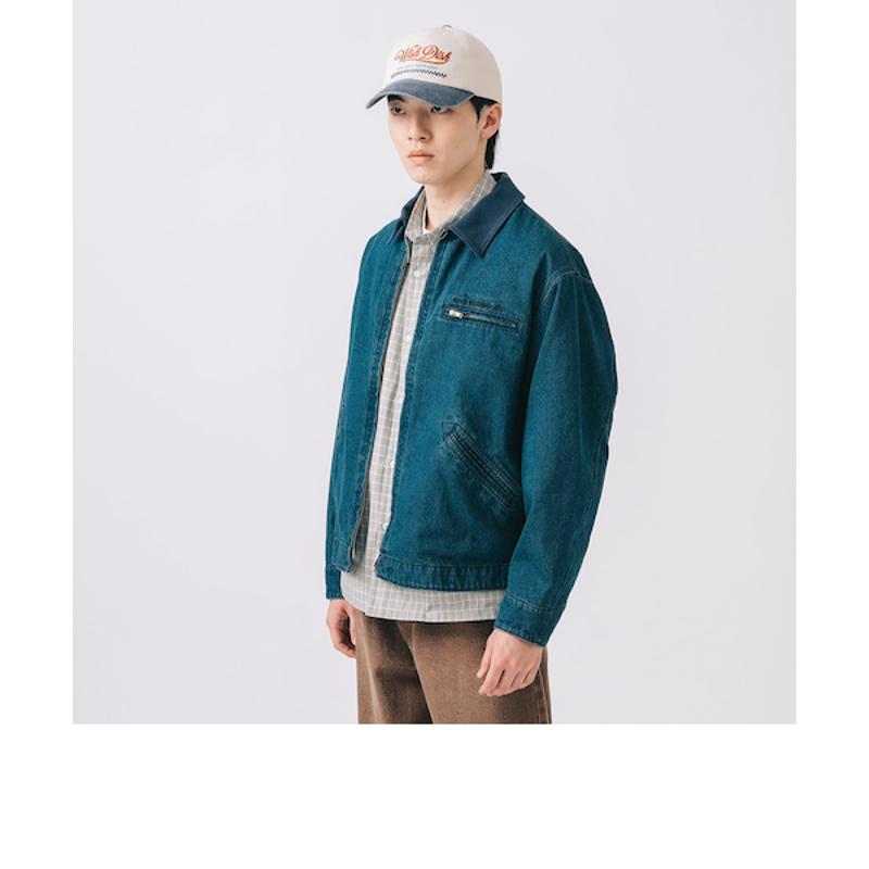 代购BEAMS男士夹克保暖防风牛仔加绒春秋户外外套爆款休闲