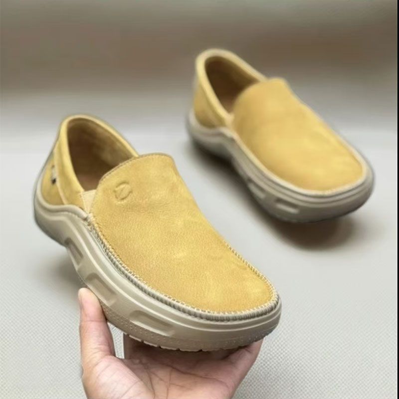 26休闲鞋男皮鞋时尚单品 单层超软舒适百搭懒人 一脚蹬低帮皮鞋男