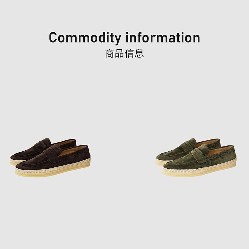 【出口英国】夏季新品真皮牛皮磨砂脚蹬渔夫鞋经典老钱风休闲鞋男