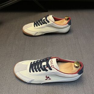 男鞋2025夏季布面新款透气阿甘鞋百搭男士休闲运动潮流平底板鞋男