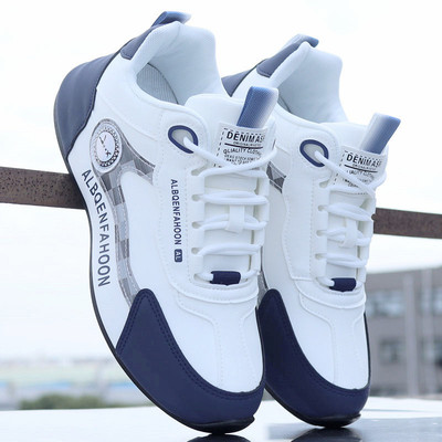 男鞋秋冬季高档休闲运动鞋皮面防水旅游鞋软底防滑跑步鞋老爹潮鞋