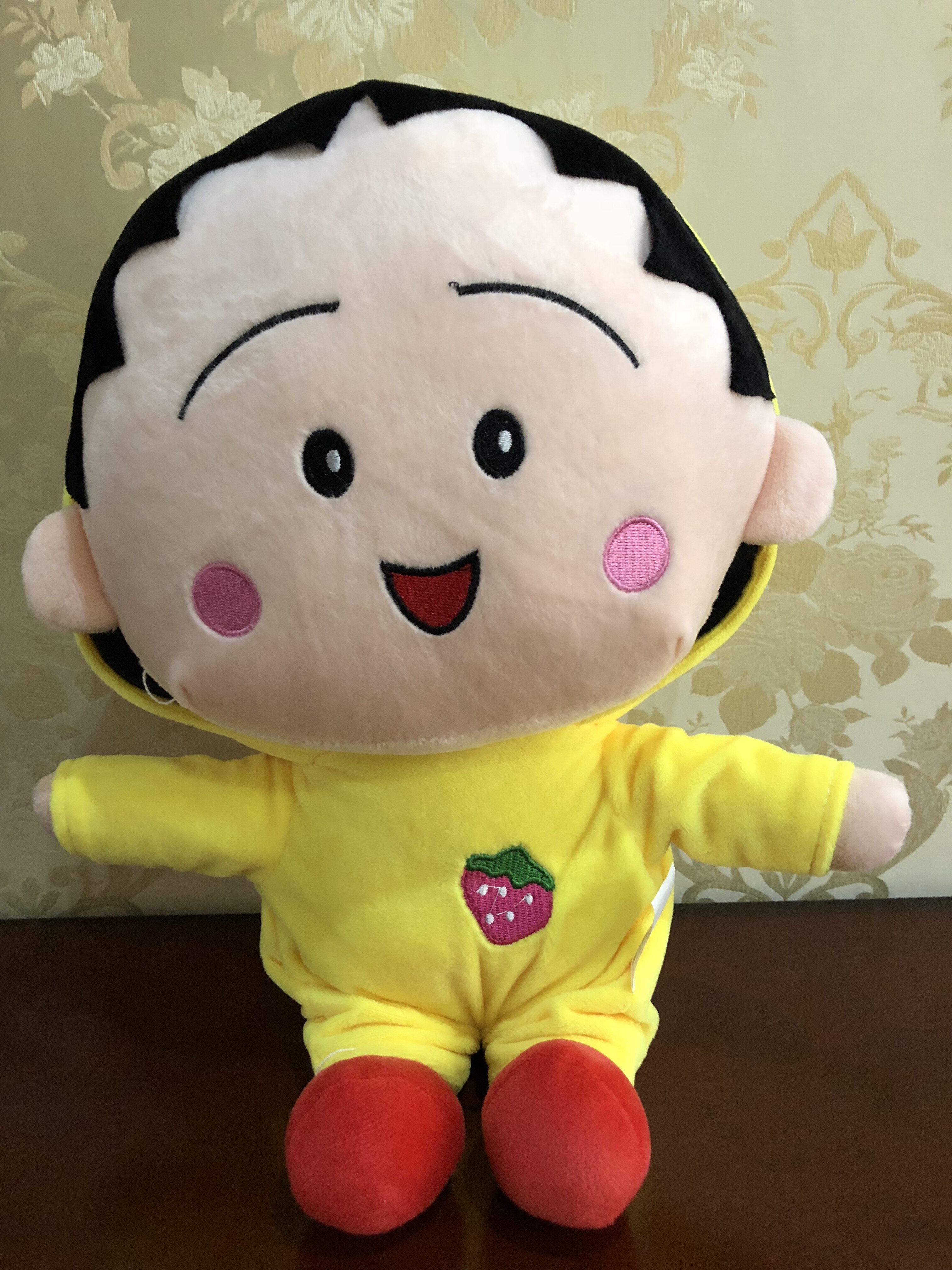 可爱樱桃小丸子戴帽款大玩家正版娃娃机公仔毛绒玩具送女友儿
