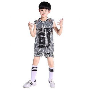 六一儿童爵士舞演出服男女童街舞现代舞服啦啦队操篮球表演服装