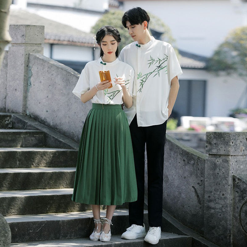 民国风女装复古学生套装改良汉元素班服通勤上衣初高中朗诵合唱服