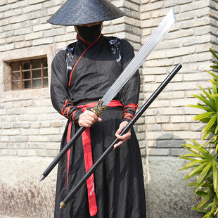 朴刀锰钢锻打锦衣卫重刀陌刀大刀收藏武术大刀加长款可拆装未开刃