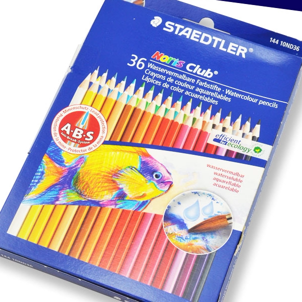 德国STAEDTLER施德楼144 10ND 36色水溶性彩铅防断铅秘密彩笔包邮