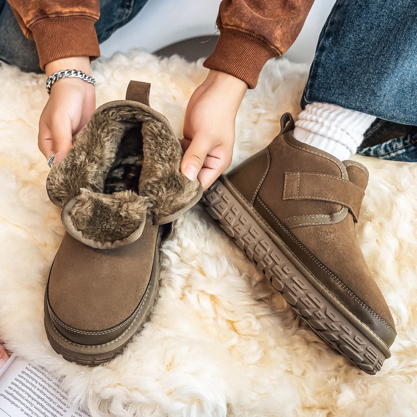 抗寒0下30度东北轮胎雪地靴棉鞋