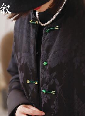 《告别价299》老钱风提花外套夹棉新中式圆领唐装棉衣冬装23691