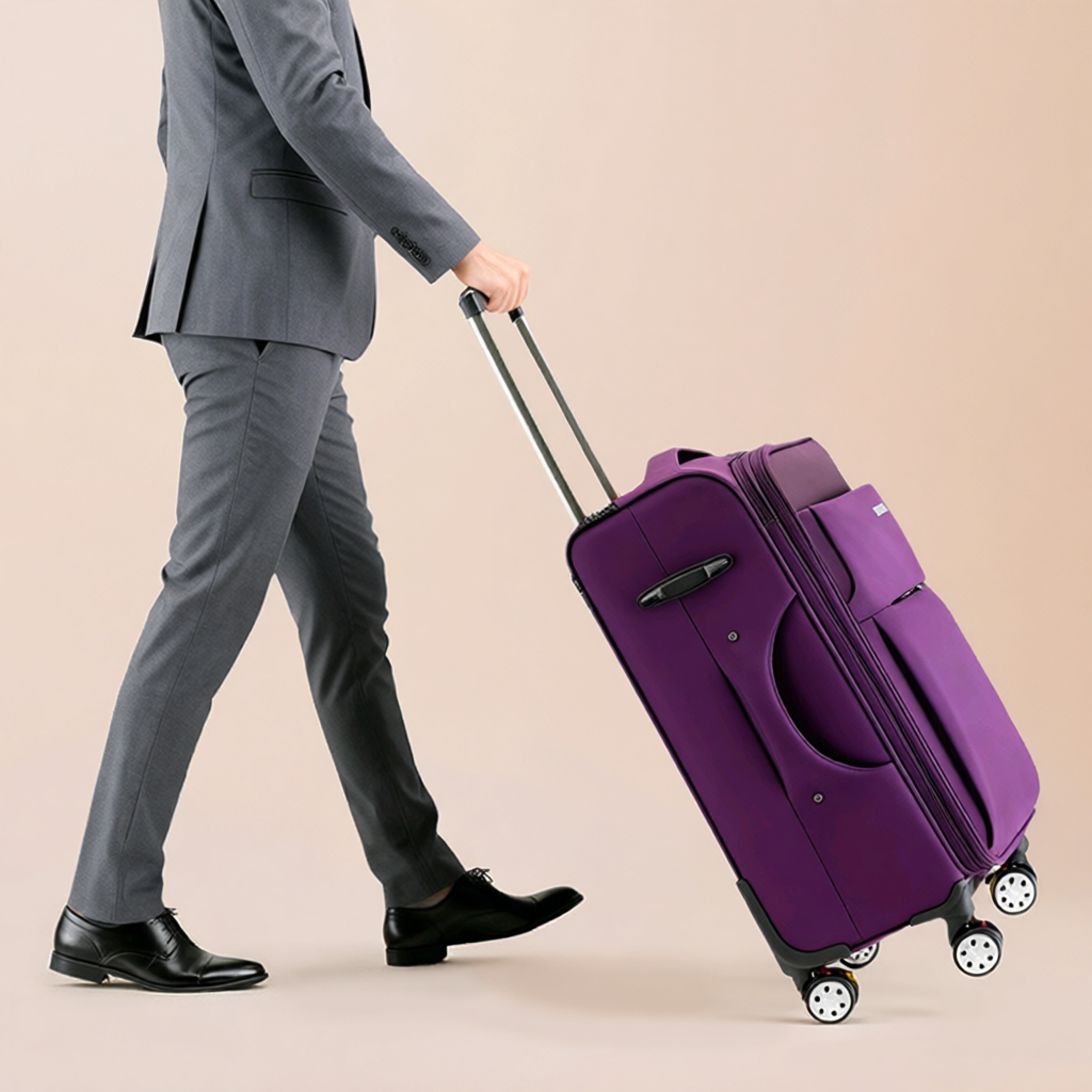 新款商务牛津纺拉杆箱男女可扩容旅行箱大容量减震刹车行李箱