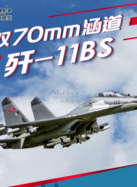 FMS 歼-11BS双70涵道攻击机航模遥控飞机 电动拼装像真固定翼