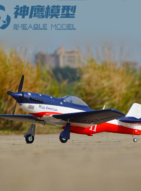 神鹰模型1200mm P51 V3航模固定翼电动遥控战斗飞机 仿真电子收放